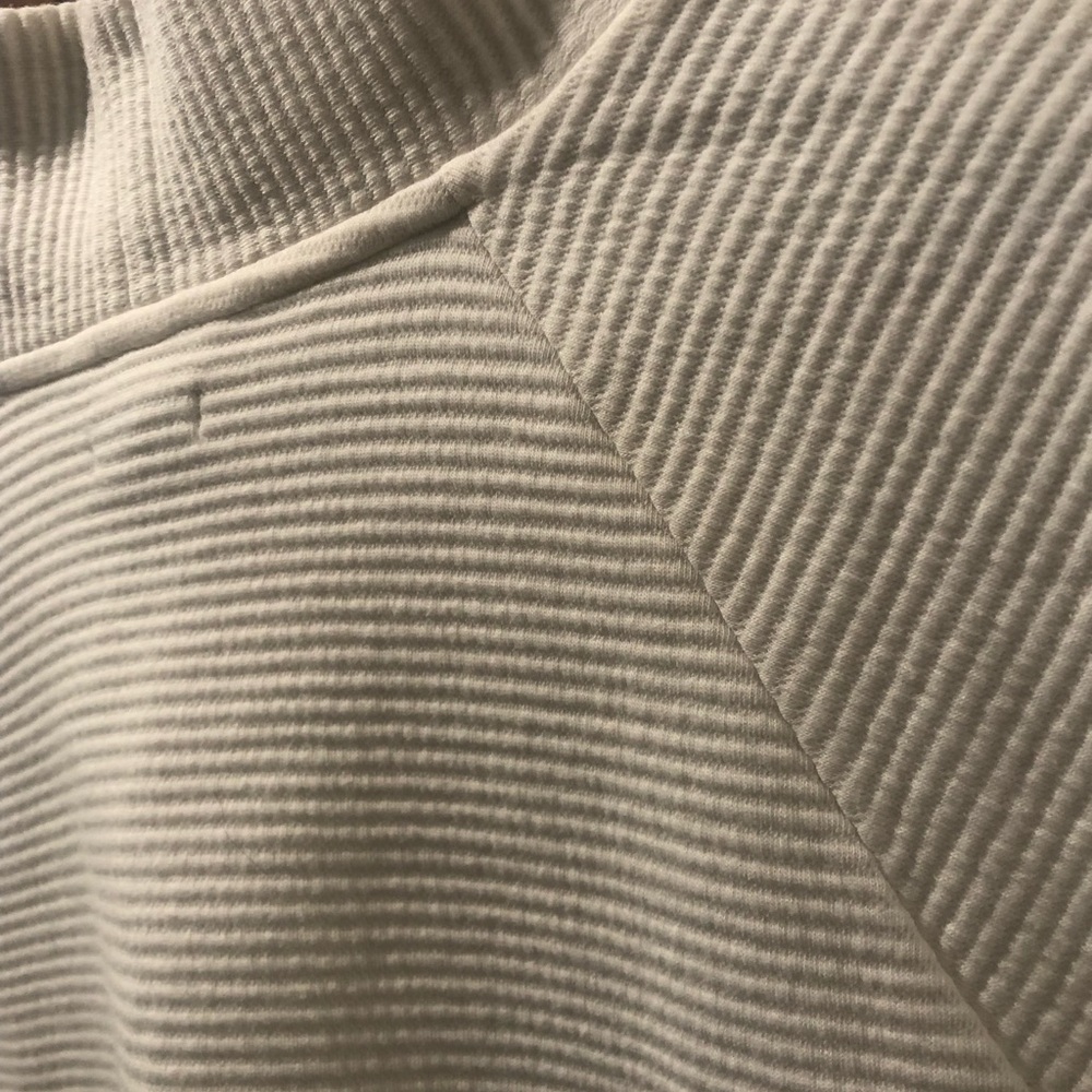 Sale! L.L. Bean Cream Ribbed Funnel Neck Sweater in Sea Salt - Picture 8 of 9